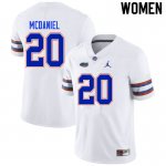 Women's Florida Gators #20 Mordecai McDaniel NCAA Nike White Authentic Stitched College Football Jersey OWT6562BL